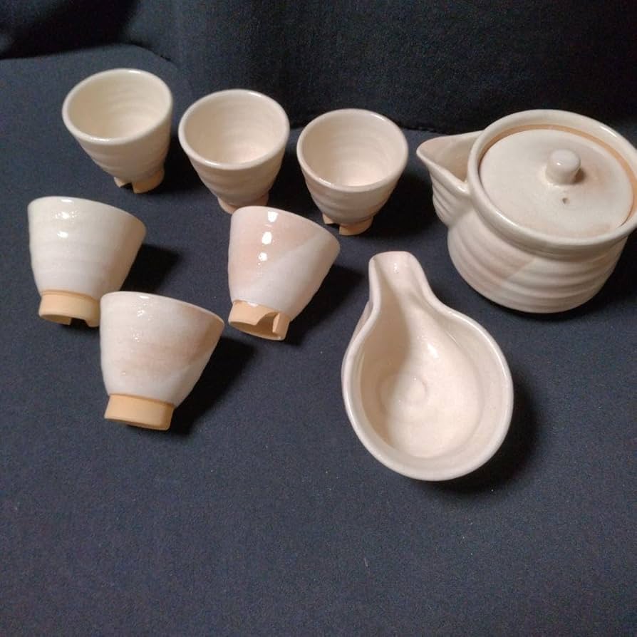 宝瓶と湯冷ましの煎茶器セット 煎茶用 宝瓶 湯冷まし 茶碗5個セット 白磁 美濃焼の通販は【茶器