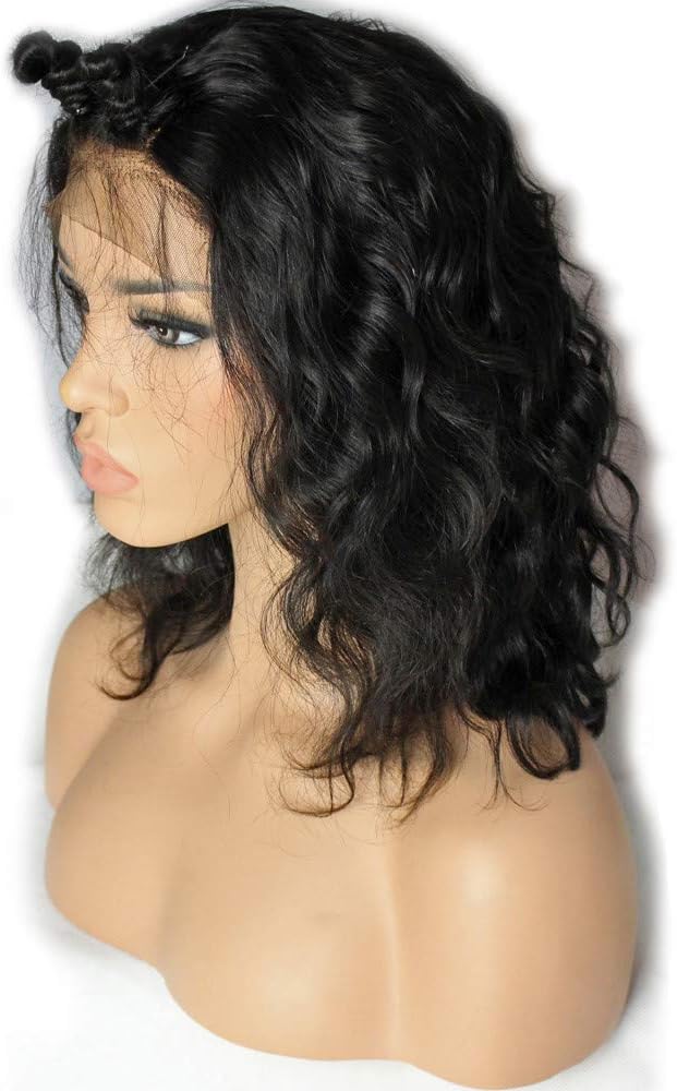Fashion Freedom Brazilian Lace Front Black Natural Full Wig For Women Simulation Human Hair Wigs