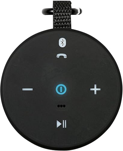 Miniatura 4 de iLive Electronics Altavoz inalámbrico de tela impermeable, 2.56 x 2.56 x 3.4 pulgadas, batería recargable incorporada, negro (ISBW108B)