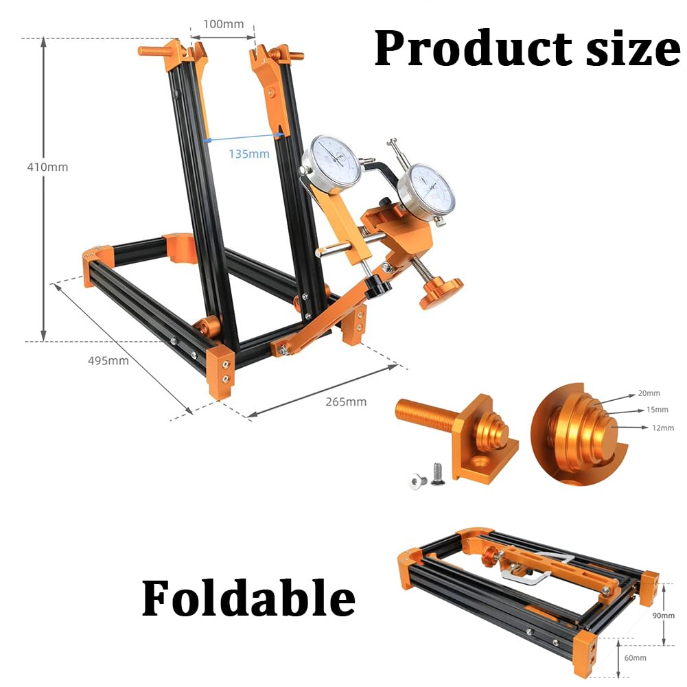 Balanceador Profesional De Ruedas Para Bicicletas, Juego De Ruedas Para Bicicletas De Carretera, Adecuado Para Ruedas De 14-29 Pulgadas, Equilibrador De Ruedas Portátiles Ajustables Y Plegables