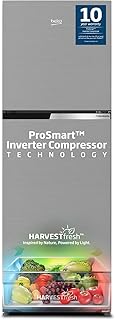 Beko Refrigerator 250 Liters Gross(230 Net) capacity, Top Mount Double Door, NeoFrost Dual Cooling, low noise, Harvest fresh, 10 yrs Warranty on ProSmart Inverter Compressor, RDNT300XS, Silver
