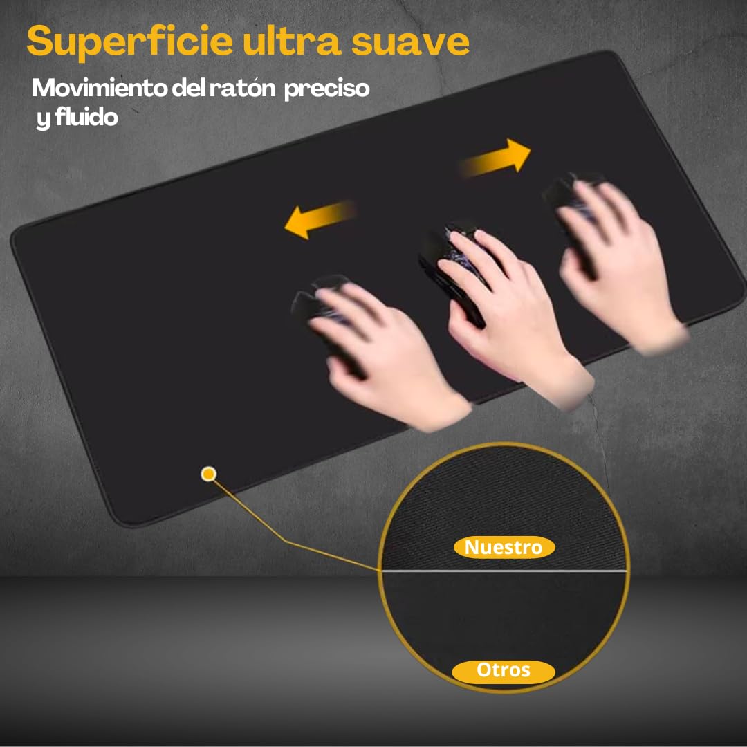 Alfombrilla Gaming | ISY IMP-3500-M, Caucho Y Poliéster, Para Teclado Y Ratón, Talla M, Negro