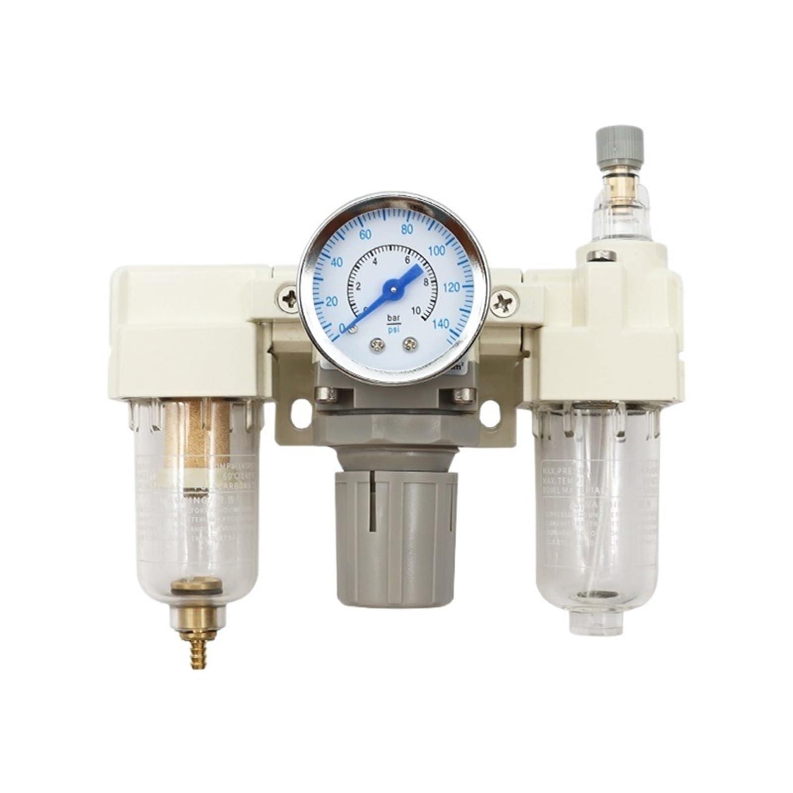 Jwvialel Ac2000-02 Eu(Smpm20) Ac2000-02 Ac3000-03D Ac4000-04D Air Source Processor Regulator Compressor Filter Relief Valve Sanlian Pieces Oil Separator 1Pcs(,Manual Drainage)