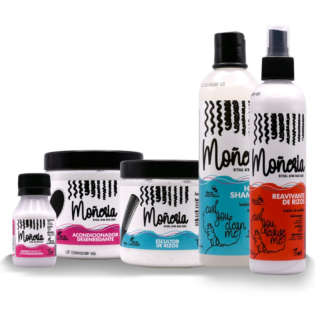 Moneria Ritual 5 in 1 Hair Care Kit, Shampoo, Conditioner, Hair Mask, Detangler