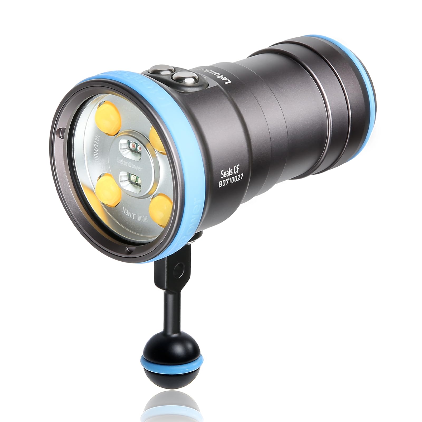 Seal CF Lampe de Plongée 6000 Lumens - Lampe Vidéo 120° à 5500K/96 CRI, Recharge USB-C, Étanche 100m pour Photographie sous-Marine Professionnelle