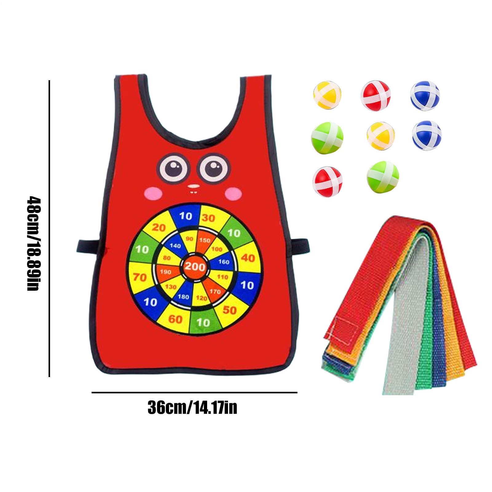 Generico Play with Balls and Adhesive Harness | Throwing and Grip Activity – Washable Sports Equipment for Garden, Beach School, EF Courtyard, Indoor Family Gatherings, Activities