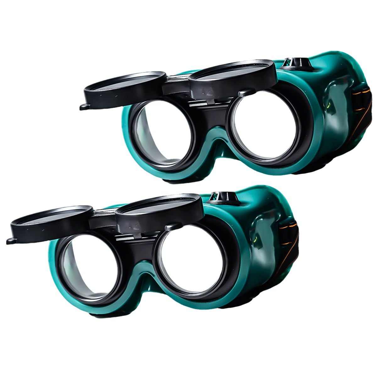 Gafas de Soldar con Tapa Abatible Oscuras Antivaho para Corte Oxiacetilénico Esmerilado Soldadura al Arco Protección UV Resistentes a Impactos Paquete de Dos