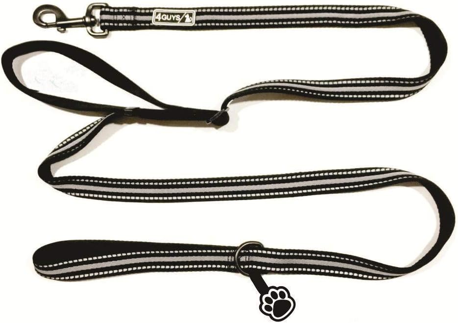 BOTARO 4GUYS Dog Leash with 2 Handles Reflective for Night Safety with Second Adjustable Soft Traffic Handle 6ft Durable for Small…