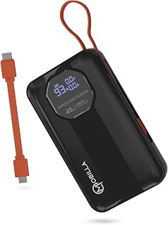 MPower Force Laptop Powerbank | 45W Fast Charging | 20000mAh Battery Capacity | Built-in Type-C & Detachable Lightning Cab Price In India