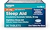 Amazon Basic Care Nighttime Sleep Aid Tablets for Adults, Doxylamine Succinate 25 mg, 96 Count