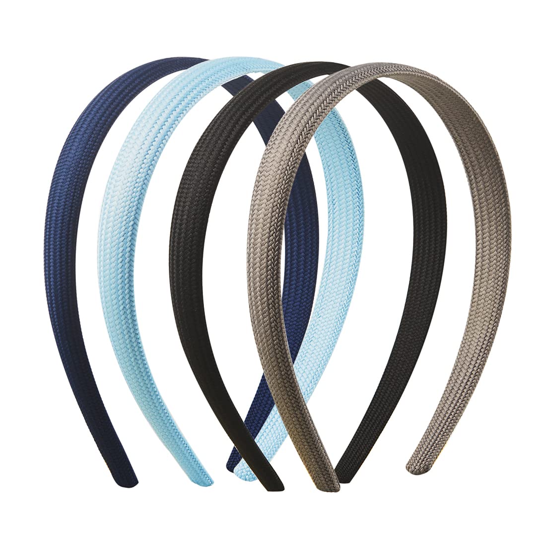 minihope Women's Classics Shoestring Fabric Headband for All Hair Types Beautiful Design for Instant Style Hair Accessories for Women, Men, Boys, and Girls 5 Count (Pack of 1) Medium Size