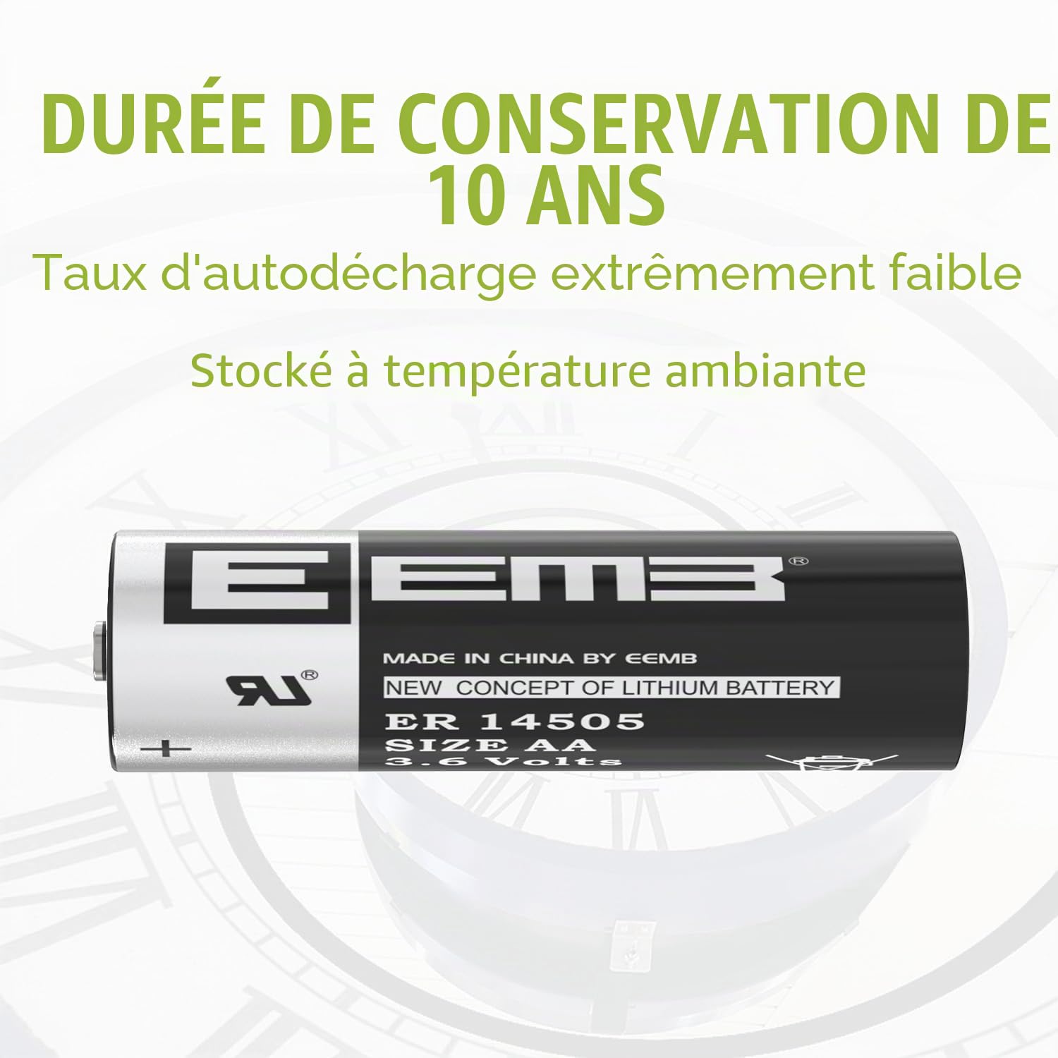 EEMB Lot de 20 ER14505 LS 1450O AA 3,6V Lithium Batterie-Non Rechargeable