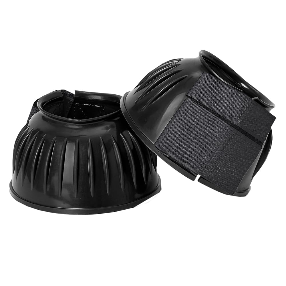 HILASON Western Horse gomma PVC coste doppio gancio e anello Bell Boots Training Protective Shock Absorbing Leg