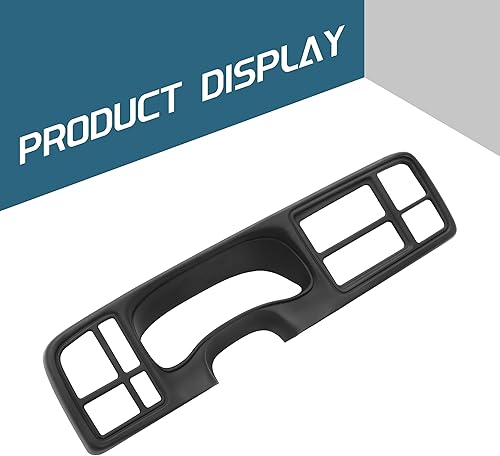 Miniatura 5 de KUAFU Dash Instrument Cluster Bisel 1.5 DIN radio compatible con Chevy Chevrolet Silverado Suburban Tahoe GMC Sierra 2003-2007 repuesto plástico ABS