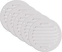 Vista 63 de Vent Systems – 3.35 x 9.84 pulgadas (interior) rejilla de ventilación de aire rectangular de metal blanco para alero, cubierta de rejilla, deflector