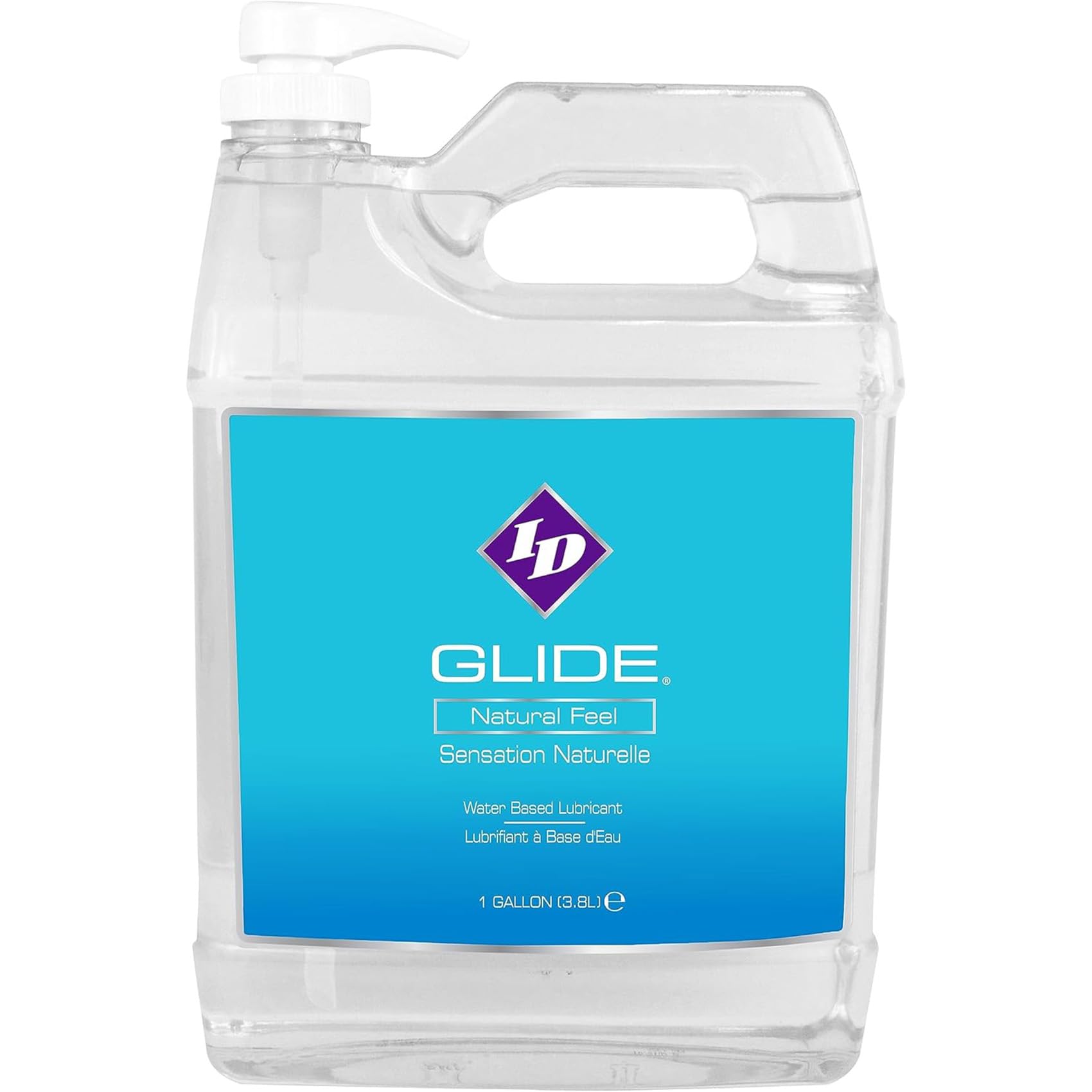 ID Glide 128 fl oz Water Based Personal Lubricant Hypoallergenic Lube for Men Women and Couples, Liquid Glide Natural Feel for Pleasure, Made in USA by ID Lubricants