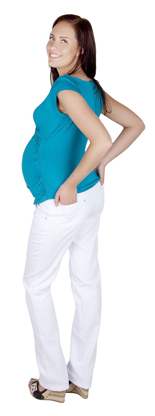 Mija - Pantaloni Comodi Jeans Alta qualit? Premaman 9036