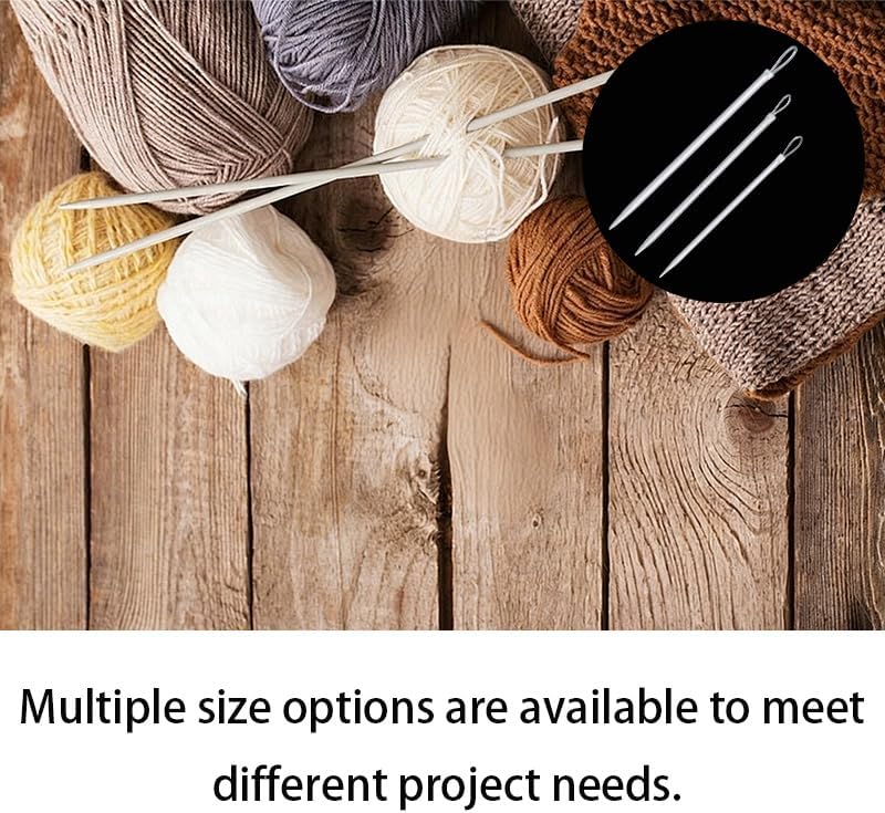 6 Pcs Wool Yarn Needles, Large Eye Tapestry Darning Needles Nylon Thread Rope Threader for Hand Weaving Knitting Crochet Sewing Embroidery Supplies