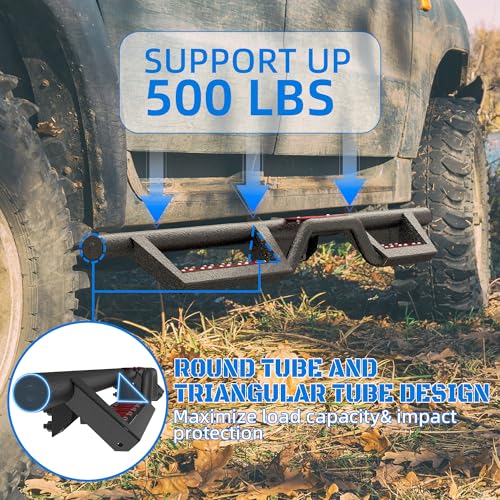 Image of WHALEMOTOR Crew Cab Running Boards Side Steps Compatible with 2019-2026 Chevy Silverado & GMC Sierra 1500 (Excl 2019 Ld /Lt), 2020-2026 Chevrolet Silverado /GMC Sierra 2500 HD 3500 HD Crew Cab