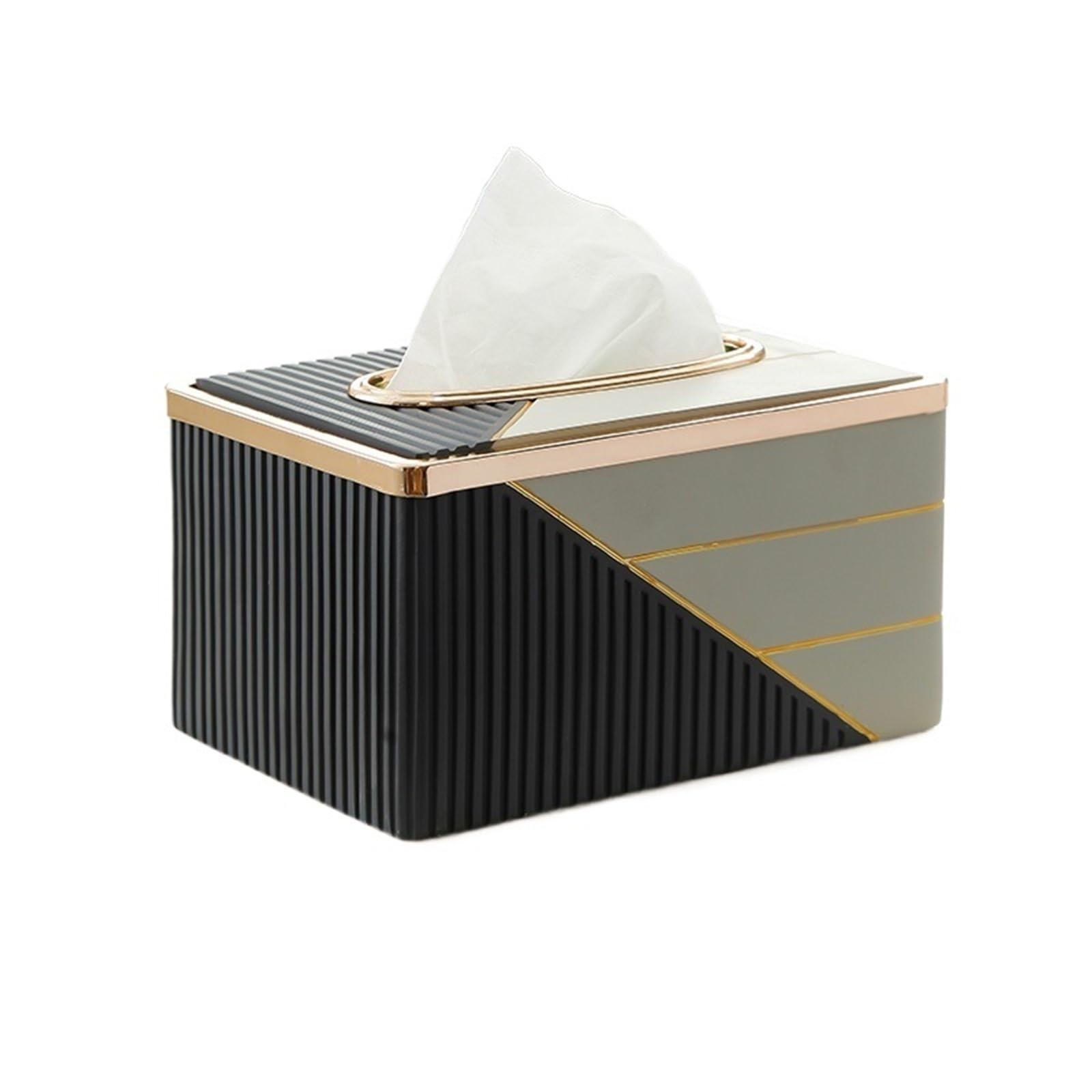 Tissue Case Modern Resin Alloy Tissue Box Cover Household Dining Table Napkin Facial Dispenser Tissue Dispenser(Blue)