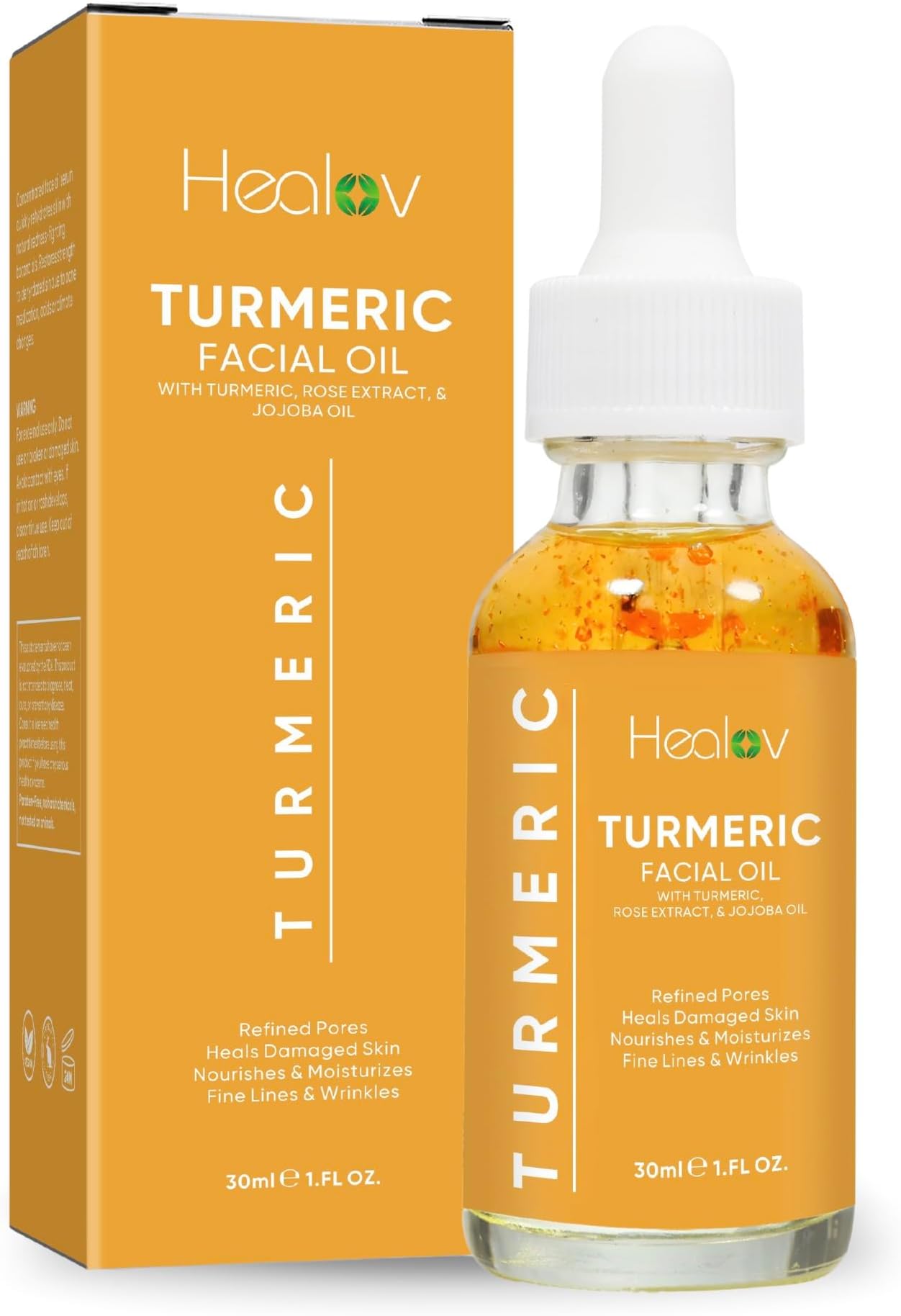 Turmeric Oil for Face & Body – All Natural Turmeric Skin Brightening Oil for Dark Spots – Cleanses Skin, Fights Acne, Evens Tone, Scars – Pure Turmeric Oil Skincare Treatment for All Skin Types