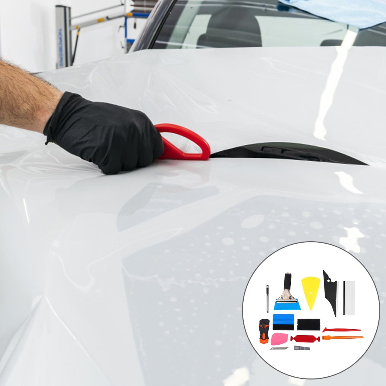 Car Vinyl Wrap Tool Kit 6.69X4.72X1.57In Abs Vehicle Vinyl Wrap Tool for Auto Window Tint Film Installation and Stickers Application