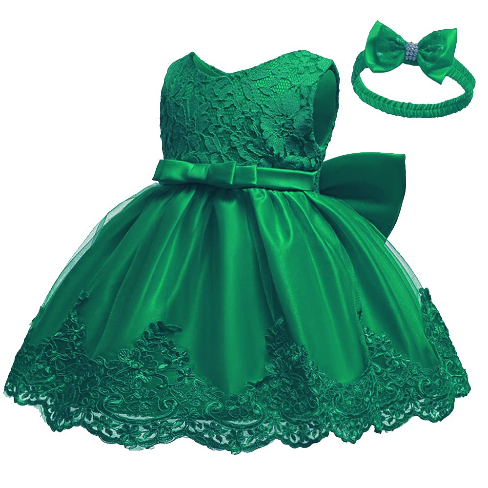 0-6T Bebé Niña Bordado Tutú Vestido de Bola Vestidos de Encaje con Sombrero