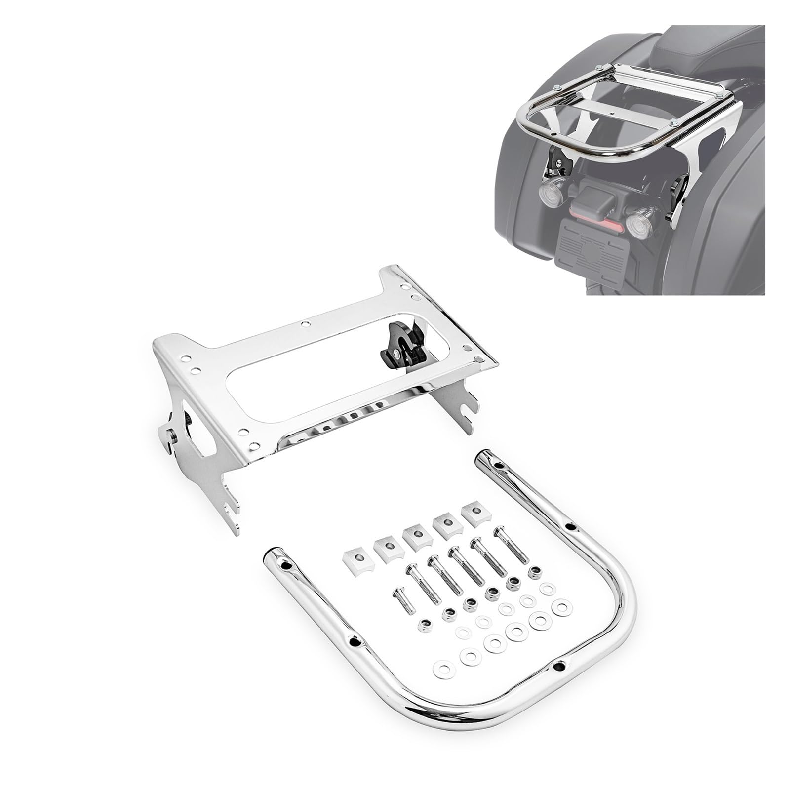 Porte-Bagages Porte-Bagages détachable pour Moto pour Deux Personnes pour Touring pour Electra Glide Street 1997-2008