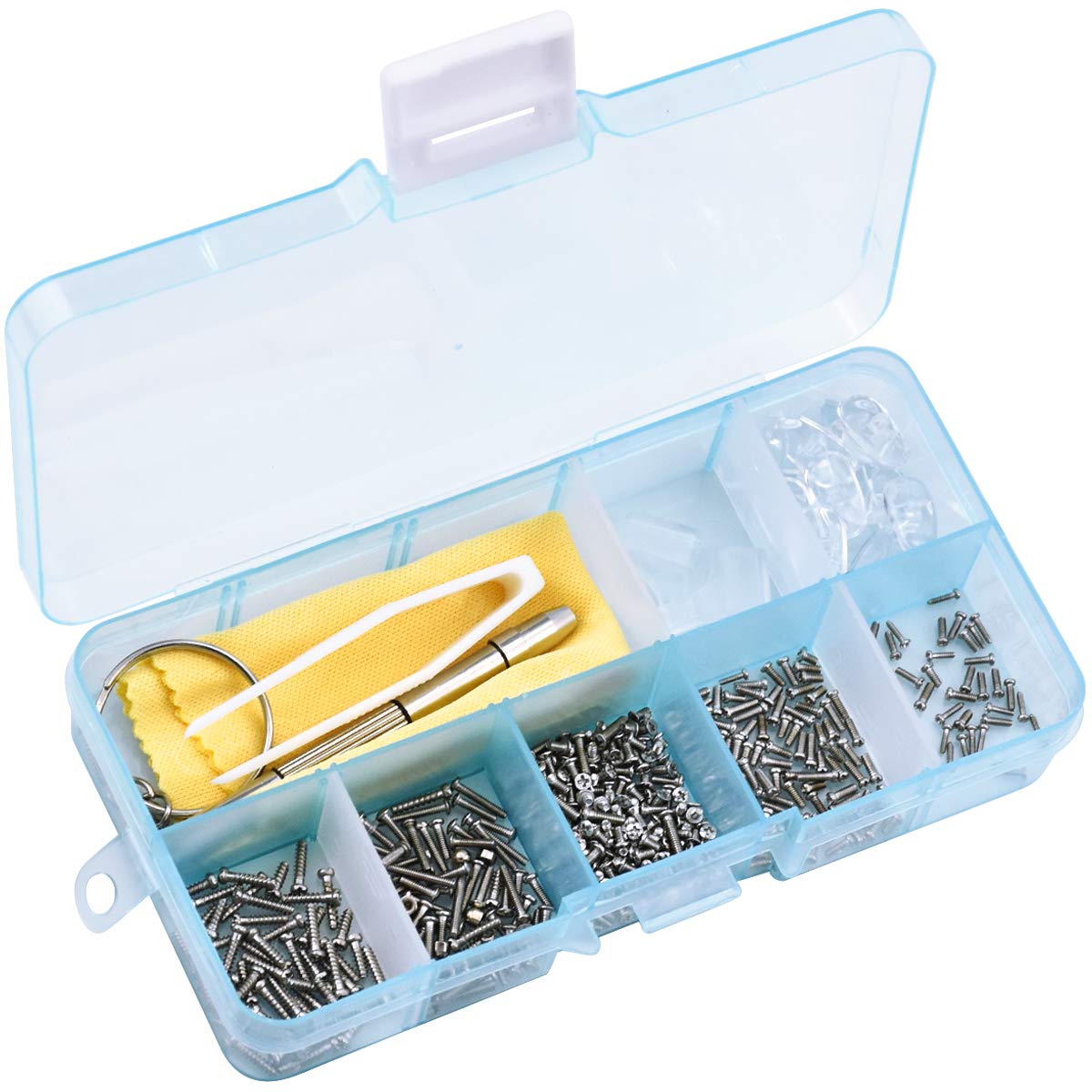Eyeglass Rep Kit, 500 Stuks Zonnebril Bril Rep Tool Kit Set Met Schroeven Moeren Silic Pads Oorhaak R Eyeglass Rep Kit, 500 Stuks Zonnebril Bril Rep Tool Kit Set Met Schroeven Moeren Silic Pads Oorhaak R