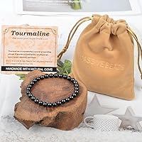 Vista 687 de MASSIVE BEADS Pulsera elástica de yoga hecha a mano con piedra natural, cristal curativo, energía, regalos para adultos unisex de 0.157 in, 0.236