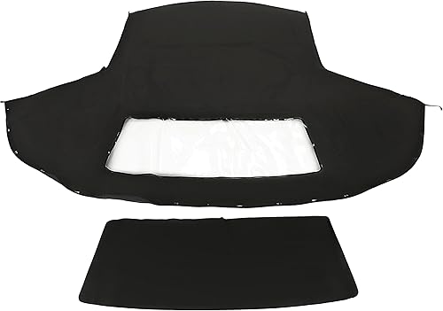 Miniatura 3 de Kojem Techo superior blando convertible compatible con Chevrolet Camaro 1994-2002 Pontiac Firebird 1994-2002, tela de vela negra, ventana de