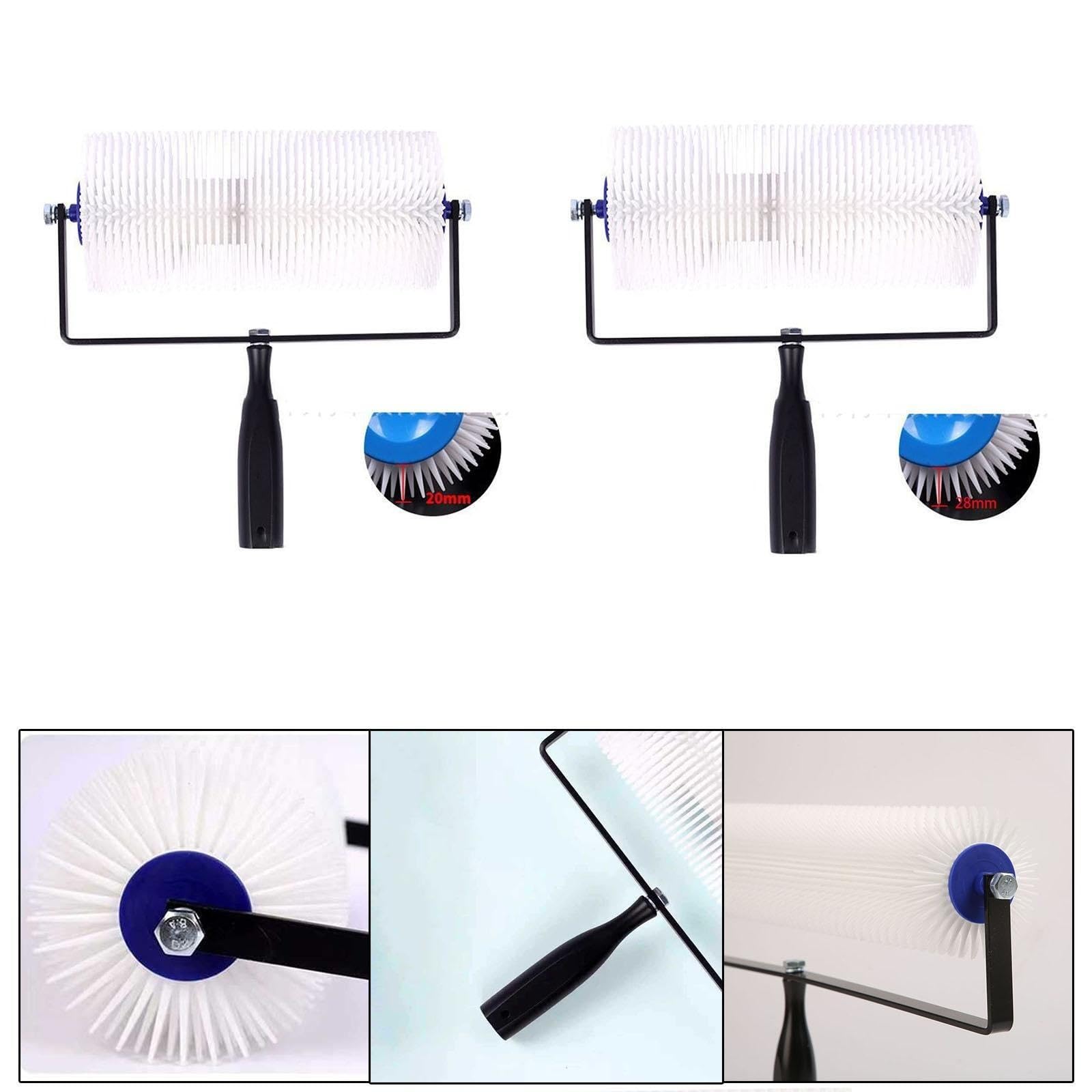 Rullo Pittura Rullo for Pavimenti, Pennello for pareti, Rullo for Pittura su Cemento, Rullo for Decorazione per Imbiancare Pareti e Soffitti(28mm Height)