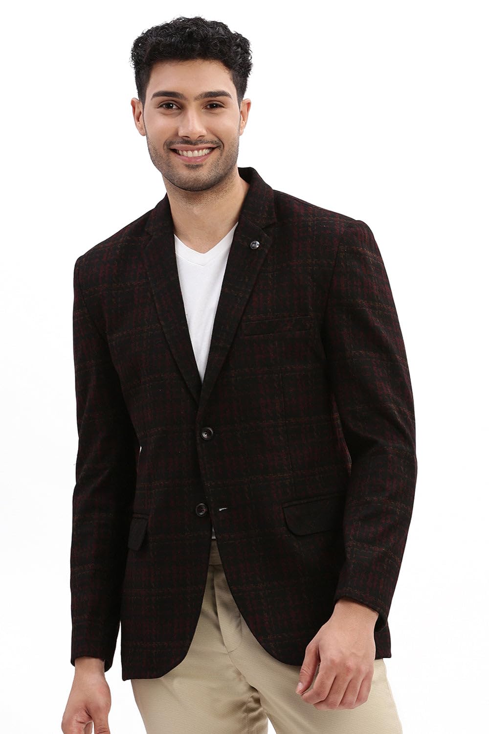 showoffff Men's Single Breasted Slim Blazer-picture-48