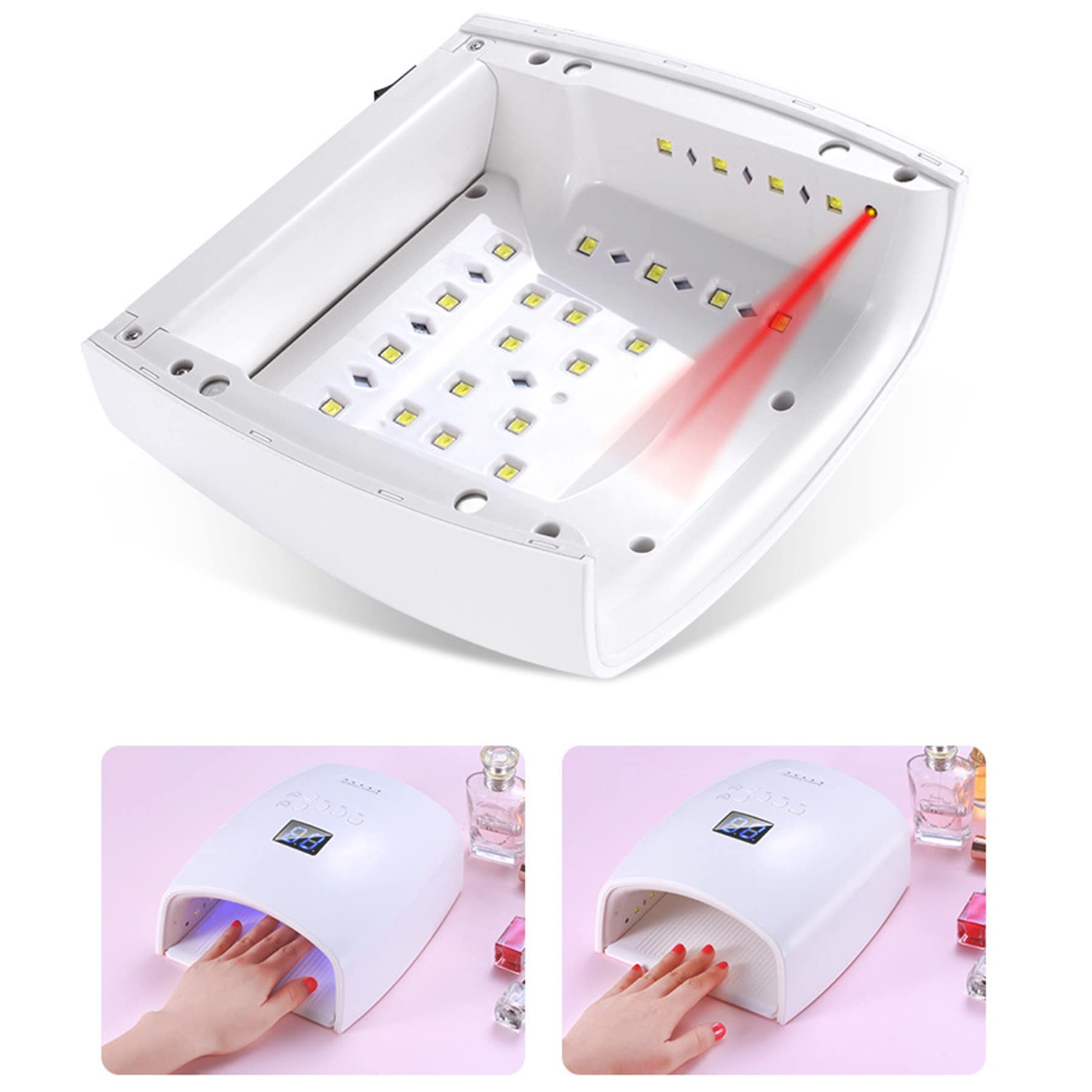 Akumulatorowa lampa UV do paznokci, bezprzewodowa lampa do paznokci 48 W, lampa do paznokci LED 7800 mAh Bateria do suszenia paznokci Pedicure Manicure Światło Lampa UV do paznokci żelowych