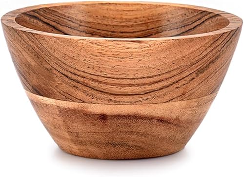 Miniatura 4 de NIRMAN Juego de 4 cuencos de madera de acacia para comidas de cocina, fiestas y nueces, dulces, aperitivos, aperitivos, verde oliva (4.5 x 4.5 x 2.5