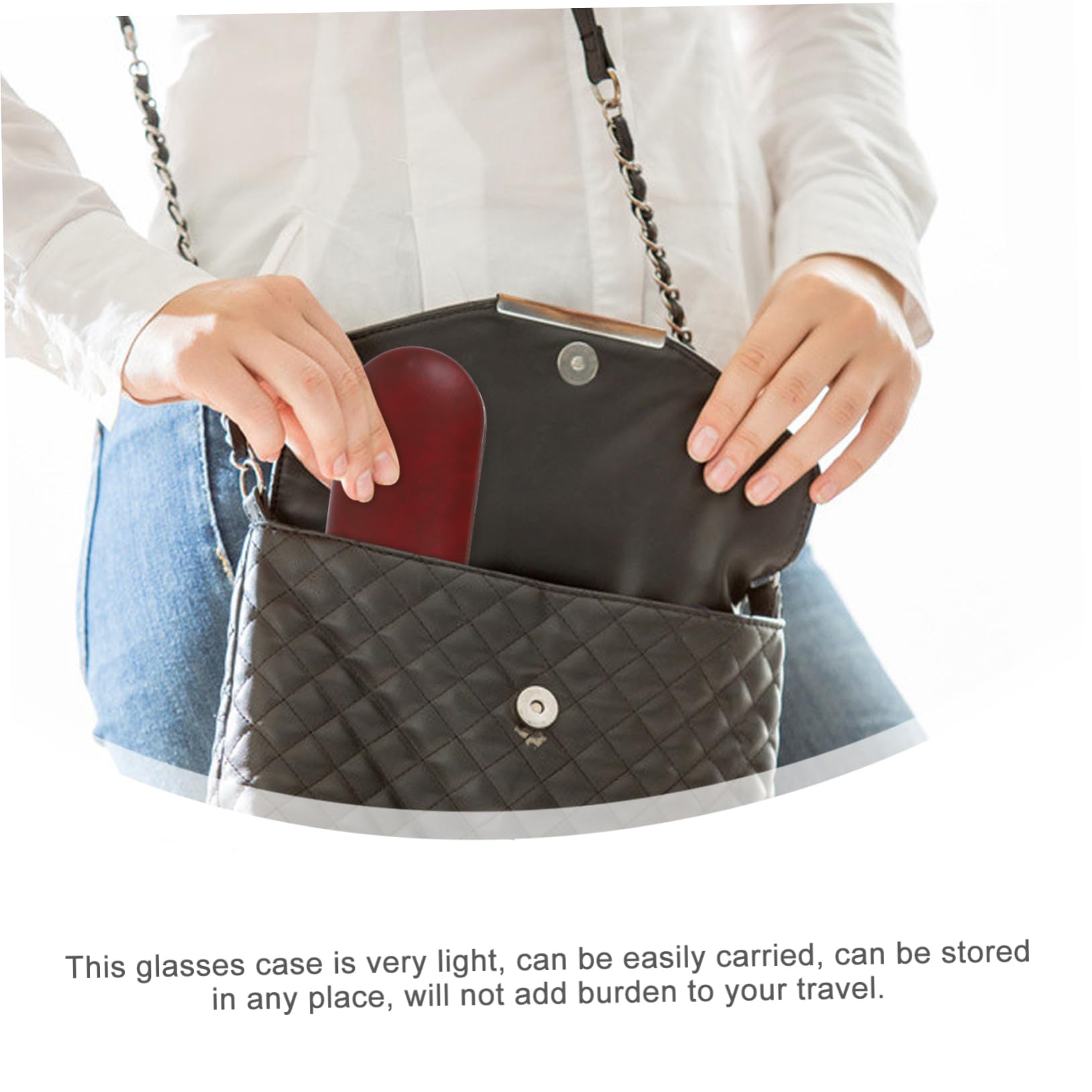 SHERCHPRY 5 Set custodia per gli occhiali organizer per il trasporto degli occhiali Astuccio contenitore per occhiali custodia per occhiali porta occhiali Porta dell'occhio vello fine rosso