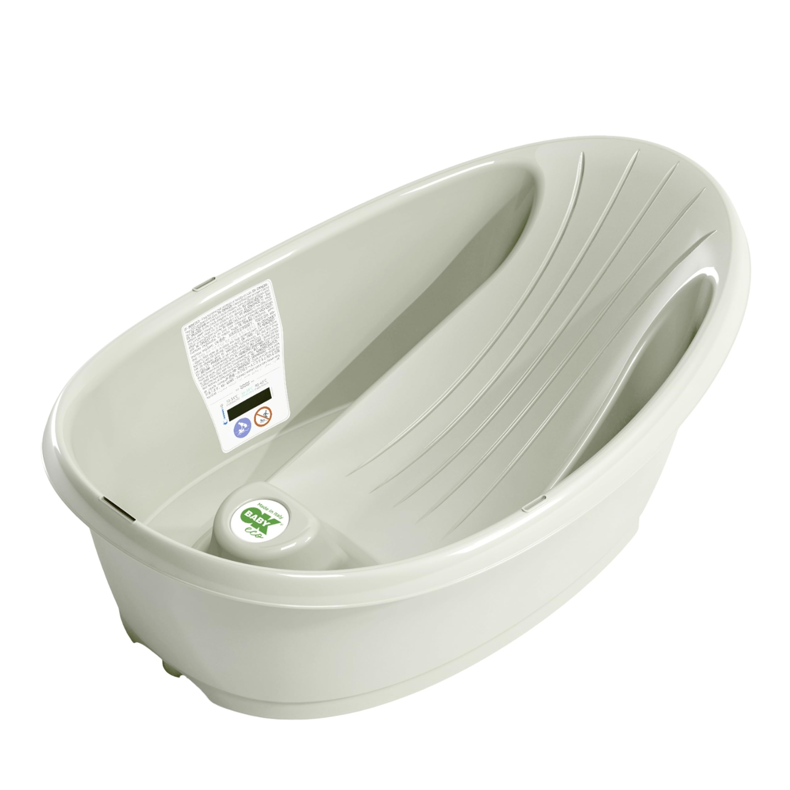 OKBABY ECO Onda Baby - Recycled Plastic Bathtub - Ergonomic Design with Non-Slip Seat for Bathing Newborns 0-12 Months