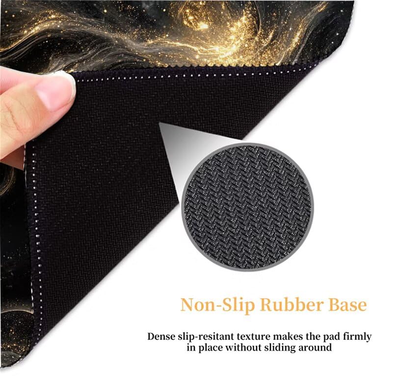 Mouse pad gamer noir imperméable avec base caoutchouc antidérapante