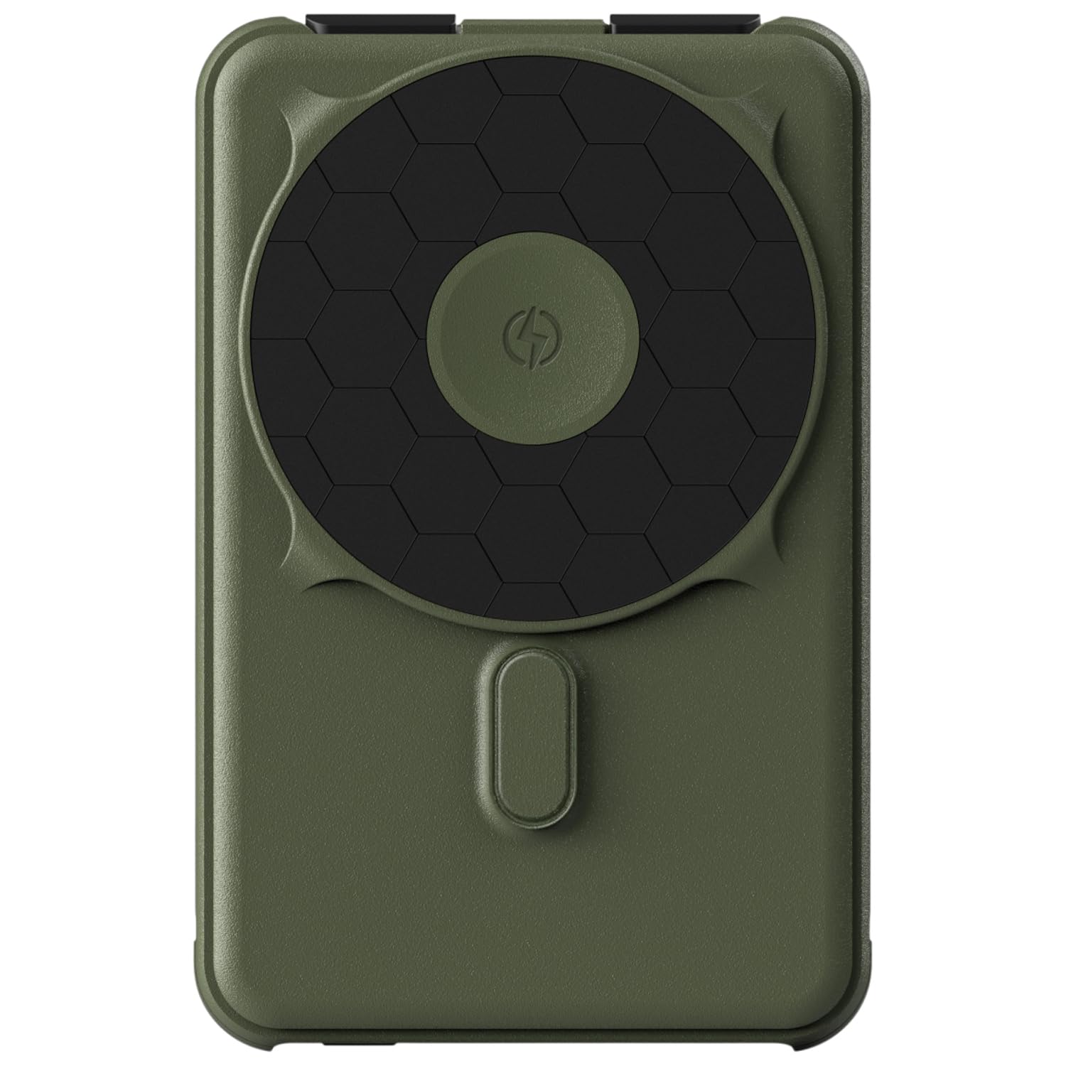 Ridge Magnetic Power Bank Battery Pack 10,000mAh - Fast Charging, Compatible with MagSafe - Portable Charger Powerbank - with Built in Cables, Wireless Charging & Magnetic Attachment (Matte Olive)