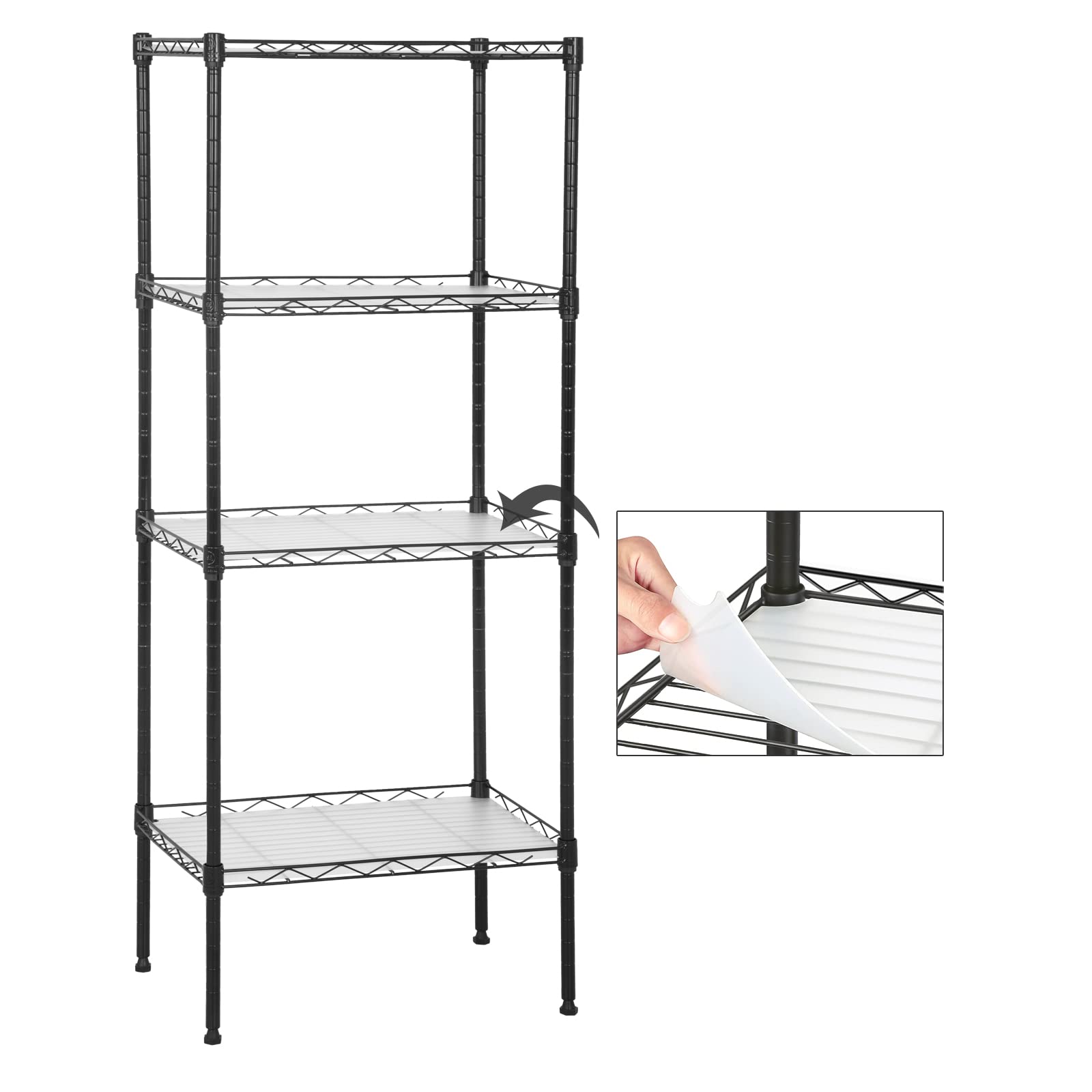 YYkokocat 4-Tier Wire Shelving Unit 44