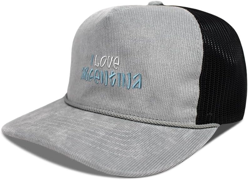 Corduroy Hat Mesh Cap Hat Cord Hat I Love Argentina Argentinian Buenos Aires Trucker Cap Hat Richardson