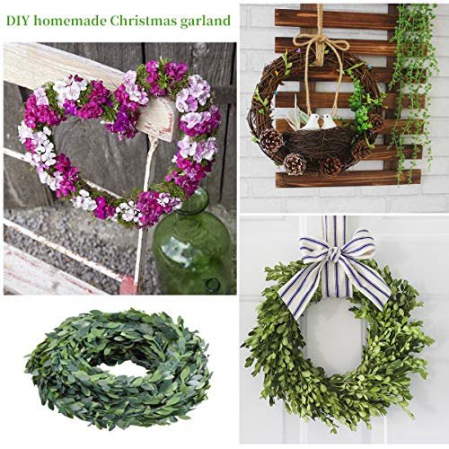 YSBER 100 ft Artificial Wreath Vines Garland, Fake Plant Vine Wedding Party Christmas Home Wall DIY Decoration - Thumbnail 3