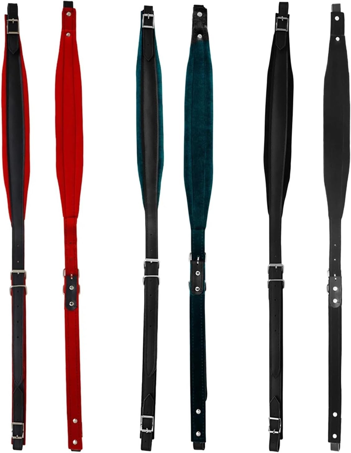 Accordion Shoulder Harness Straps Accordion Shoulder Strap 16-120 Bass Adjustable Soft Velvet Keyboard Instrument Accessories(Red Starp)