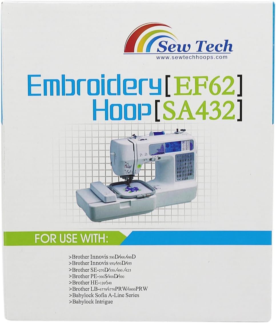Maggiehoop Embroidery Hoop for Brother SE700 SE600 SE725 SE625 SE630 PE550D PE540D PE545 PE535 PE525 PE500 SE400 SE425 LB5500 Innovis Babylock (4"x4" - SA432)