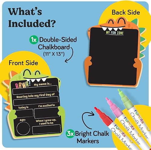 Miniatura 4 de Letrero del primer día de escuela (11 x 13 pulgadas)  Letrero de regreso a la escuela, letrero de primer día de preescolar y letrero de jardín de