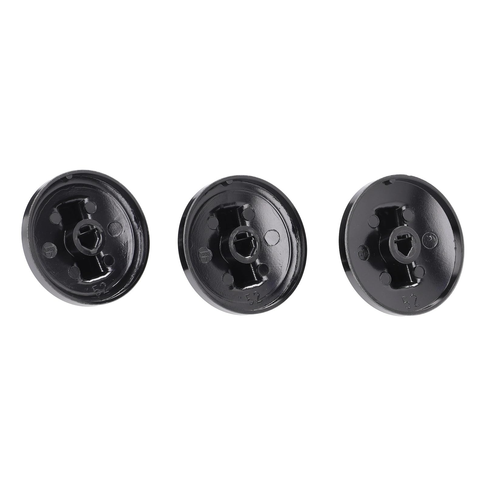 LUTH Premium Profi Parts Drehknopfset 9-Teilig Schwarz Universal für Herd Europart