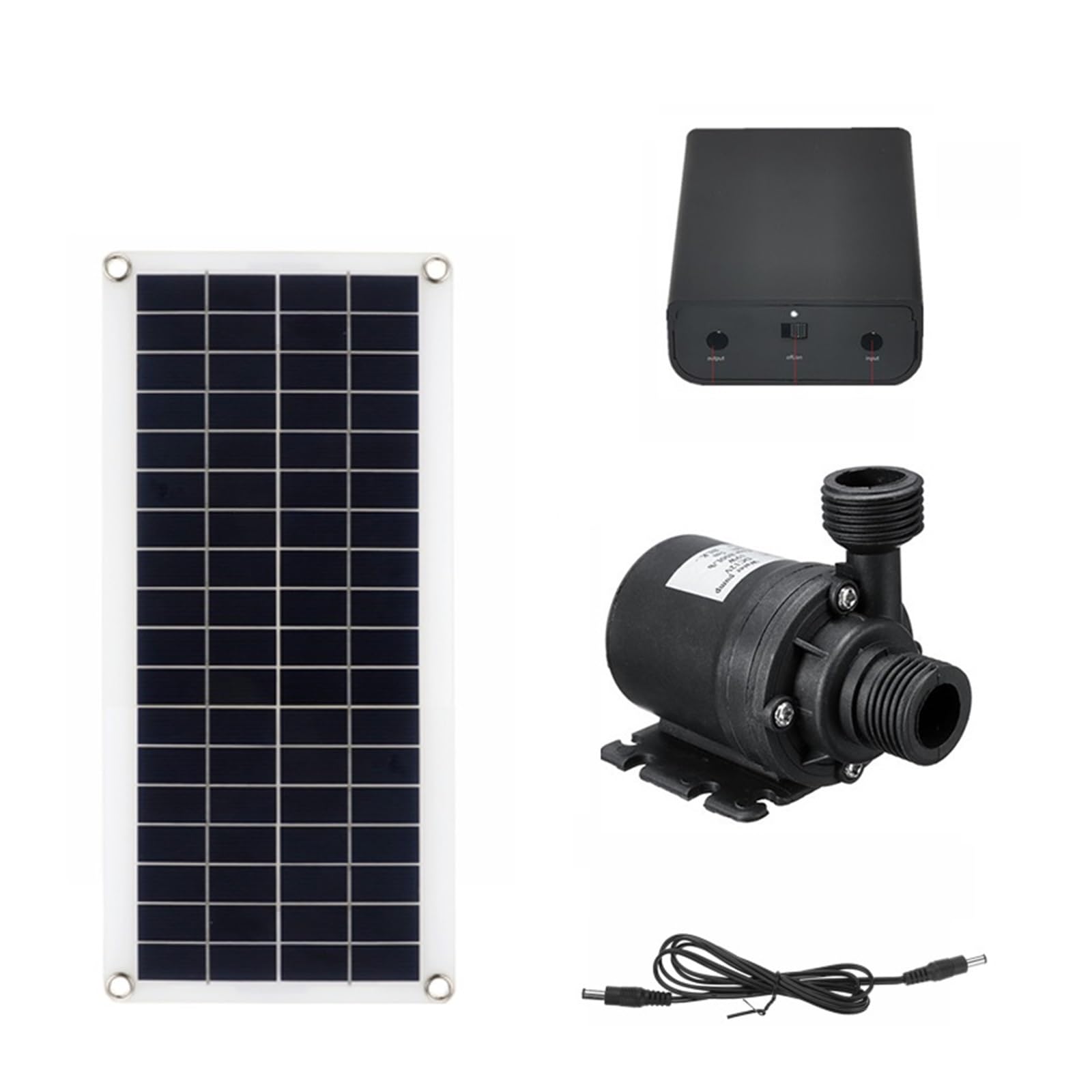 Kit de panel solar Bomba de agua solar sin escobillas Panel fotovoltaico de celda solar Bomba de agua de fuente Bomba de estanque de piscina de agua Impermeable y duradero
