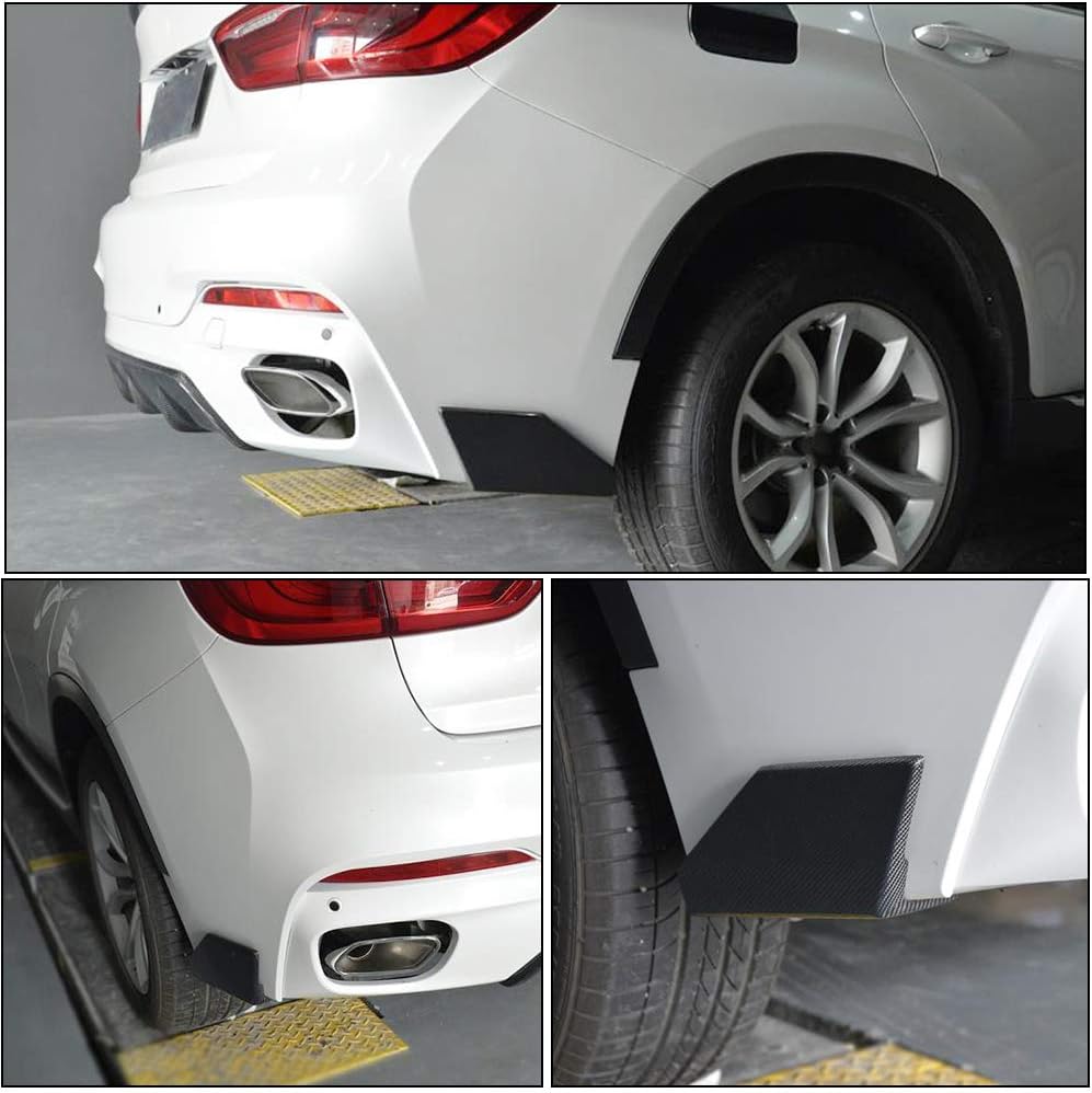 Rear Diffuser Splitter fits for BMW X6 F16 xDrive35i xDrive50i M Sport SUV 2015-2018 Customized Carbon Fiber Lower Lip Spoiler Winglets Vents Cover Flaps (Rear Bumper Splitter)