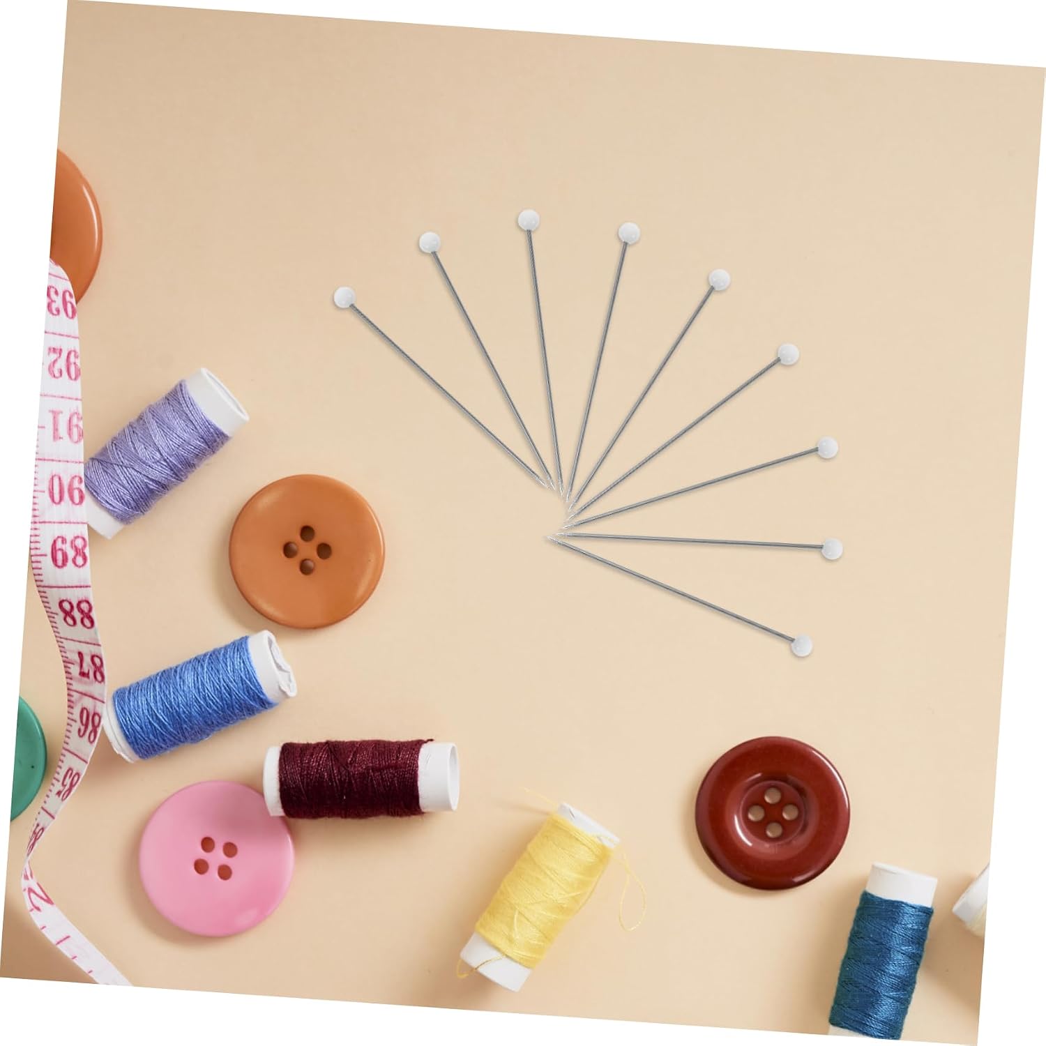 500pcs Glass Head Quilting Pins Straight Sewing Pins for Dressmaking Fabric Positioning and DIY Crafts Craft Sewing Supplies for Beginners and Professionals