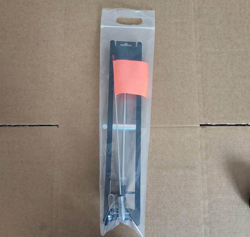 Pack of 1 Foldable Ice Fishing Tip-Up with Orange Flag Indicator - Portable ABS Rod for Winter Fishing - Easy Setup & Stable on Ice